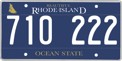 RI license plate 710222