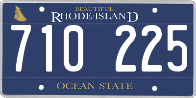 RI license plate 710225