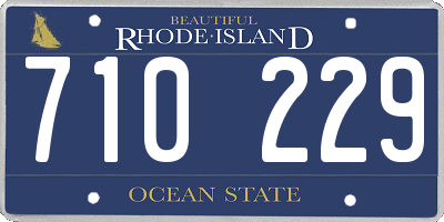 RI license plate 710229