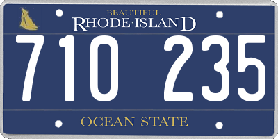 RI license plate 710235