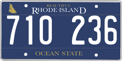RI license plate 710236