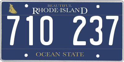 RI license plate 710237