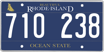 RI license plate 710238
