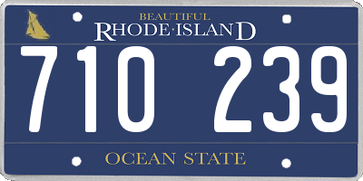 RI license plate 710239