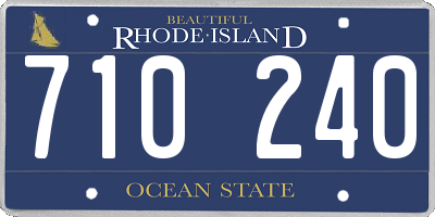 RI license plate 710240