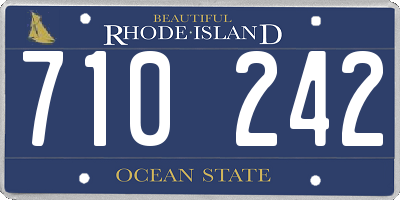 RI license plate 710242