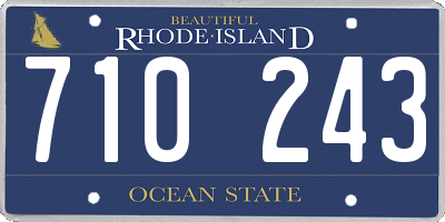 RI license plate 710243