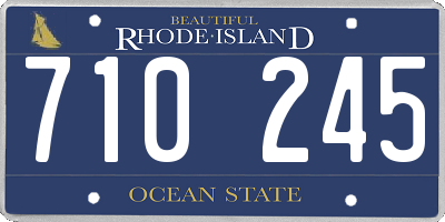 RI license plate 710245