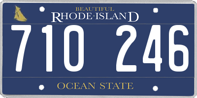RI license plate 710246