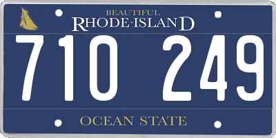 RI license plate 710249