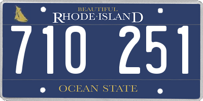 RI license plate 710251