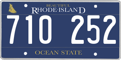 RI license plate 710252