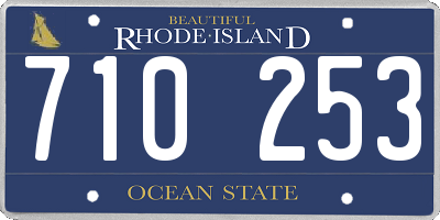 RI license plate 710253