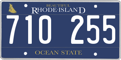 RI license plate 710255