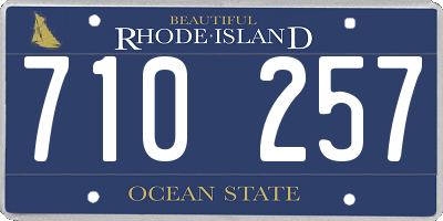 RI license plate 710257