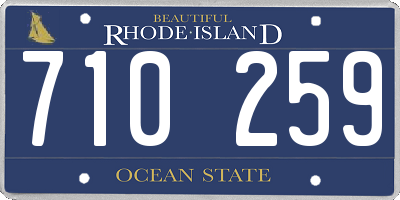RI license plate 710259