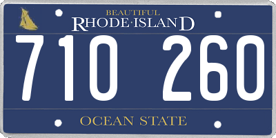 RI license plate 710260