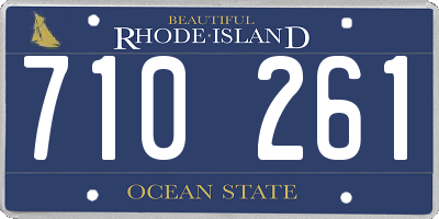 RI license plate 710261