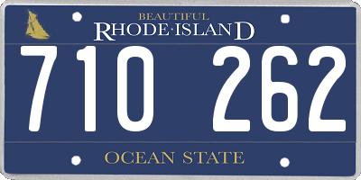 RI license plate 710262