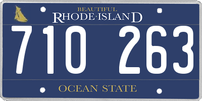 RI license plate 710263