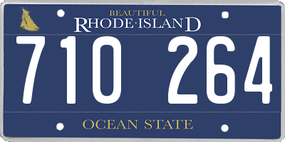 RI license plate 710264