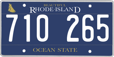 RI license plate 710265