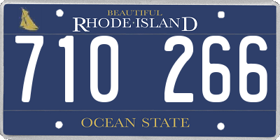 RI license plate 710266