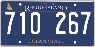 RI license plate 710267