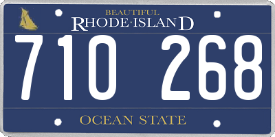 RI license plate 710268