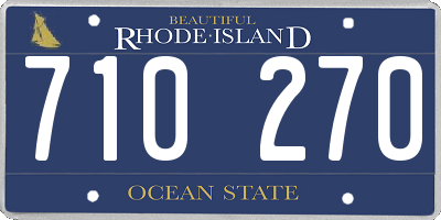 RI license plate 710270