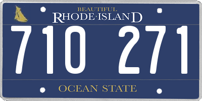 RI license plate 710271