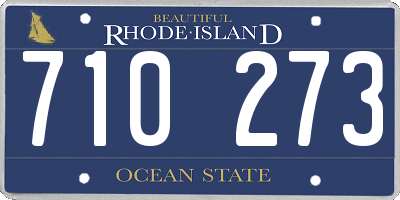 RI license plate 710273