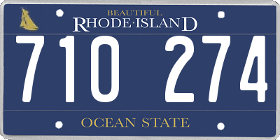RI license plate 710274