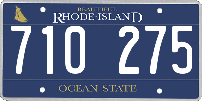 RI license plate 710275