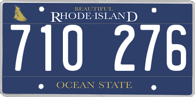 RI license plate 710276