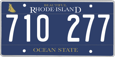 RI license plate 710277