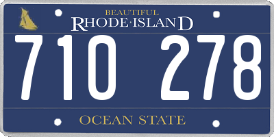 RI license plate 710278