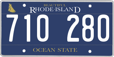 RI license plate 710280