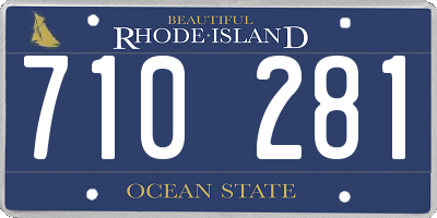 RI license plate 710281