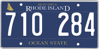 RI license plate 710284