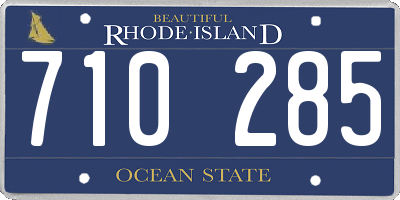 RI license plate 710285