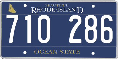 RI license plate 710286