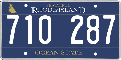 RI license plate 710287