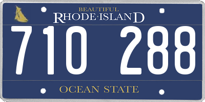 RI license plate 710288