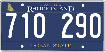 RI license plate 710290