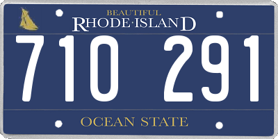 RI license plate 710291