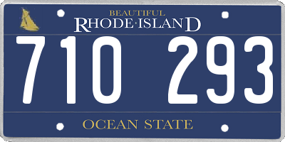 RI license plate 710293