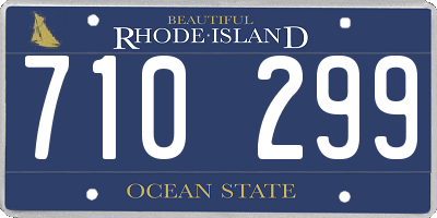 RI license plate 710299