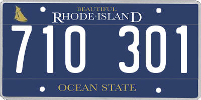 RI license plate 710301