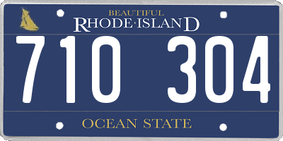 RI license plate 710304